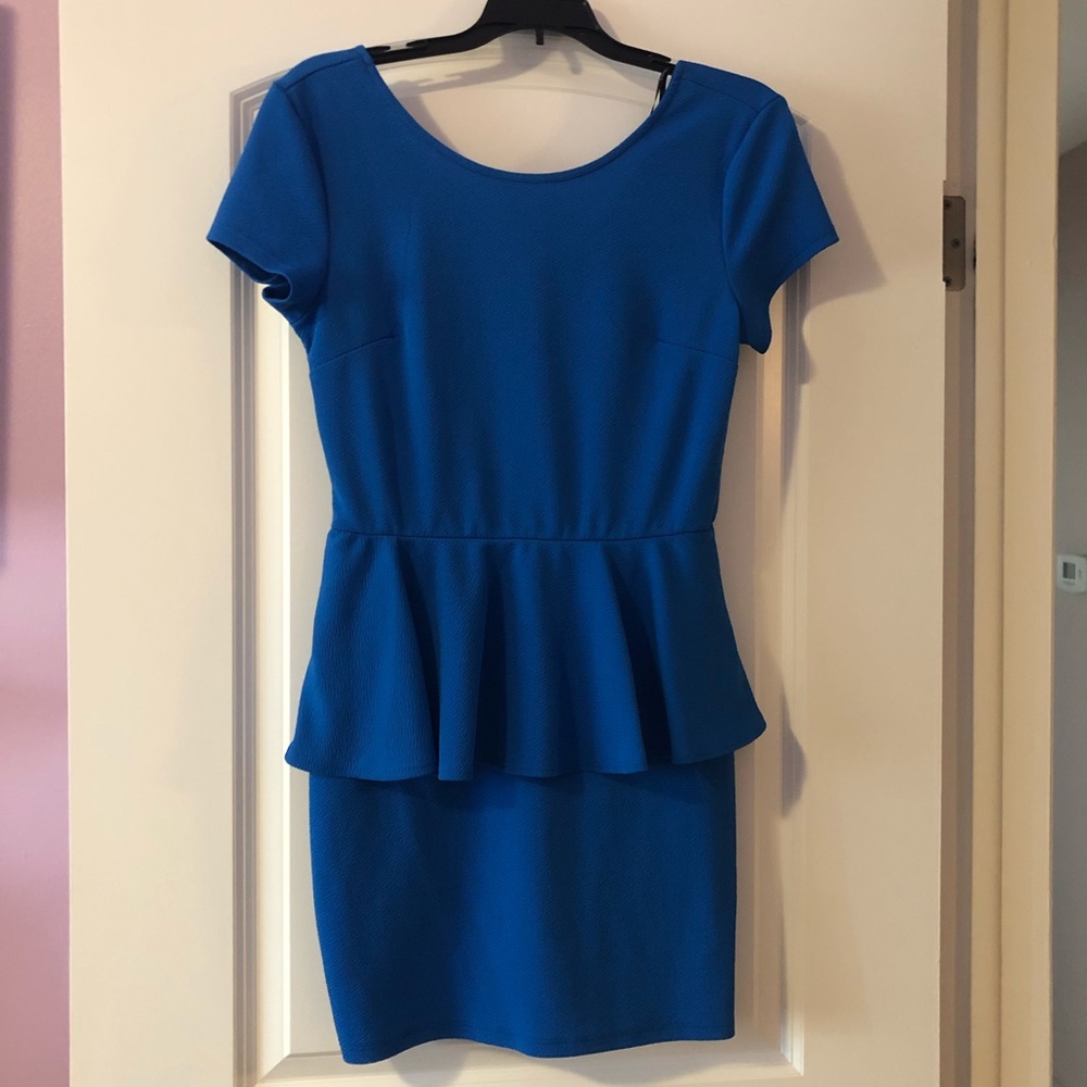 Blue Peplum Dress